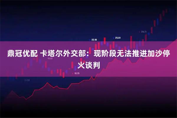 鼎冠优配 卡塔尔外交部：现阶段无法推进加沙停火谈判