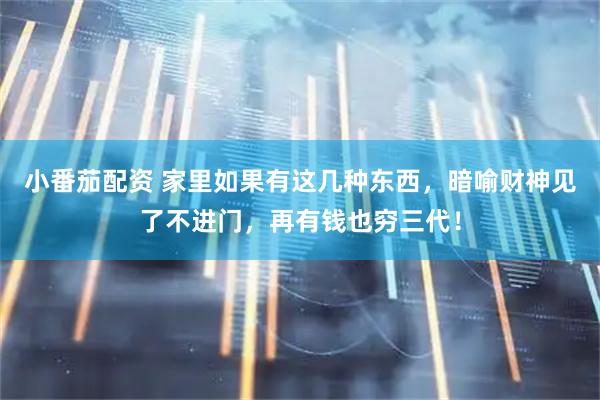 小番茄配资 家里如果有这几种东西，暗喻财神见了不进门，再有钱也穷三代！